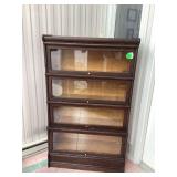 Vintage Oak Barrister Bookcase with 4 Shelves - Ideal for Lawyers