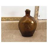 AMBER GLASS BOTTLE W CORK - GLASS