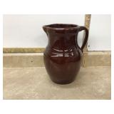 BROWN POTTERY PITCHER
