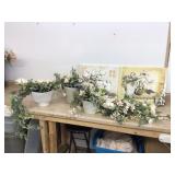Artificial flowers and wall decor