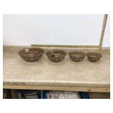 Set of colorful nesting bowls