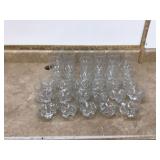 Set of 18 drinking glasses 17 juice glasses