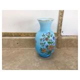 ITALIAN BLUE GLASS VASE - GLASS