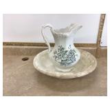 ANTIQUE PITCHER AND BASIN