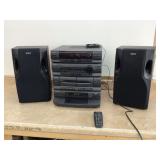 Sony 5 CD 2 Tape Deck System with Speakers - Powers On