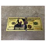 Genuine $100 bill coated in 24 karat gold foil