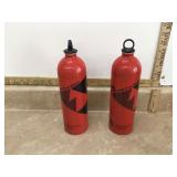 Metal fuel bottles with fuel