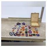 old military patches in box
