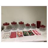 6-piece glass canister set 6-piece glass canister set