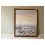 FRAMED BEACH PAINTING FRAMED BEACH PAINTING