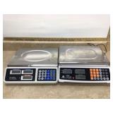 Commercial food scales available for purchase One scale is in working condition while the