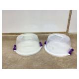 2 CAKE CARRIERS - KITCHEN   UTENSILS