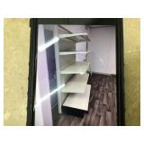 Metal shelves taken apart