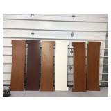 6 WOODEN SHELVES - HOUSEHOLD MISC