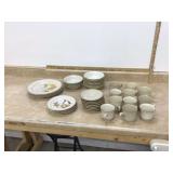FLORAL STONEWARE DISHES