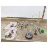 Vintage scientific beakers and ashtrays