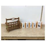 4 AT&T PHONES AND MAGAZINE RACK