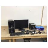 HP desktop computer bundle with accessories ready for use with the addition of a