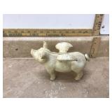 Rustic flying pig bank