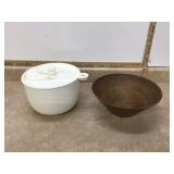 Retro Copco salad spinner with wooden bowl