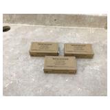 3 boxes of Winchester 9mm FMJ ammo with a total of 