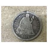 1875 LIBERTY DIME - COINS CURRENCY