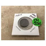 1918-D PENNY - COINS CURRENCY