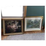 2 LARGE FRAMED FLORAL PICTURES