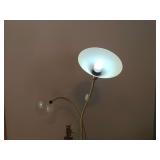 Mid Century Modern Heavy Bendable Floor Lamp with Magnifying Glass and Clip 