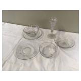 Vintage glassware elegant decor