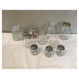 Glass containers for storage and display