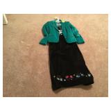 VELOUR JACKET AND JUMPER-SIZE 8