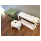 Plastic furniture shelf stool table