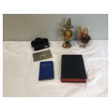 Old action figures old camera Bible