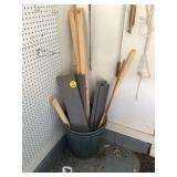Measuring tools stored in pots