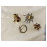 Various antique pins