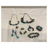 Jewelry in shades of blue