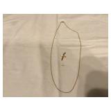 Gold chain & cross pendant 10k