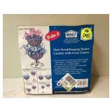 Plant stand and hanging basket combo with coco liners new in box Plant stand and hanging basket combo with coco liners new in box