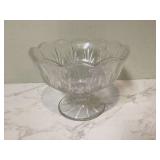 Old crystal bowl on pedestal Old crystal bowl on pedestal