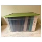 Multiple binders in large tote Multiple binders in large tote