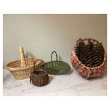 WICKER BASKETS AND GIANT PINE CONES WICKER BASKETS AND GIANT PINE CONES