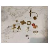 11 VINTAGE BROOCHES - COSTUME JEWELRY 11 VINTAGE BROOCHES - COSTUME JEWELRY