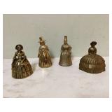 4 LADY FIGURINE BELLS - COLLECTIBLES 4 LADY FIGURINE BELLS - COLLECTIBLES