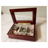 Assorted watches and parts in box Assorted watches and parts in box