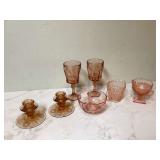 Collection of Fostoria glassware and other items Collection of Fostoria glassware and other items