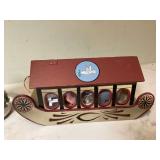 Wooden ark with animal figurines Wooden ark with animal figurines