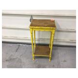 Vintage Yellow Distressed Accent Table Vintage Yellow Distressed Accent Table