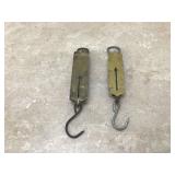 2 ANTIQUE HANGING SCALES - VINTAGE 2 ANTIQUE HANGING SCALES - VINTAGE