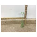URANIUM GLASS BUD VASE - GLASS URANIUM GLASS BUD VASE - GLASS